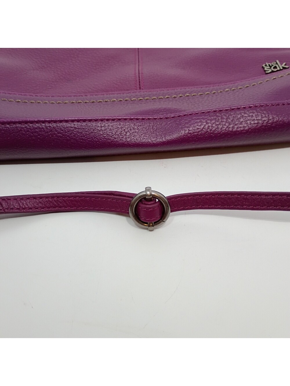 The Sak Y2K  Shoulder Crossbody Purse Bag Fuscia Pink Leather - Picture 8 of 11